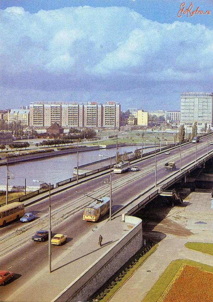 Калининград - Калининград. Ленинский Проспект (эстакадный мост) 1980 год