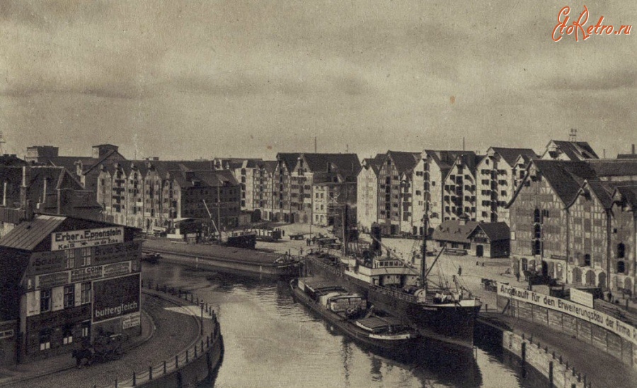 Калининград - Kоеnigsberg. Hafen mit Speicherviertel.