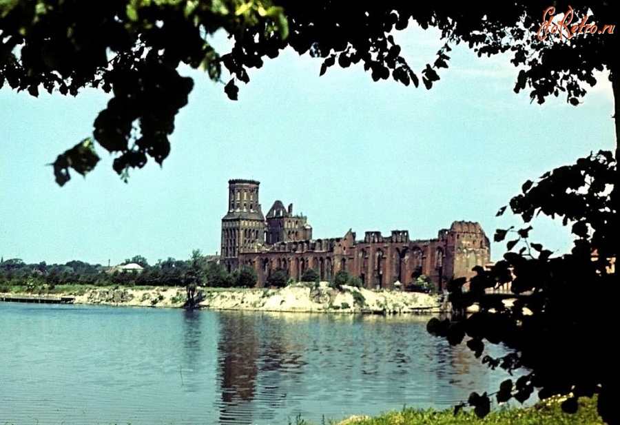 Калининград - Вид на разрушенный Кафедральный собор с юго-востока.