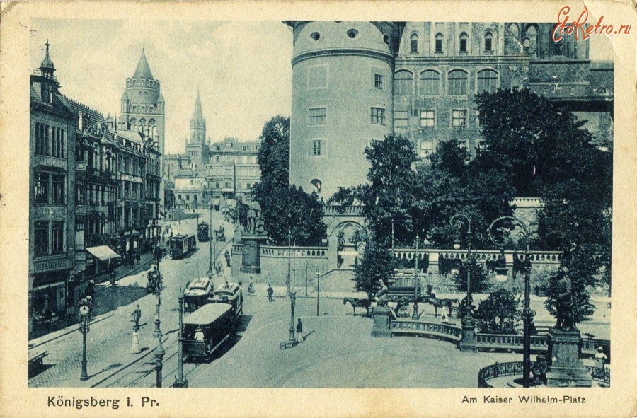 Калининград - Koenigsberg. Kaiser-Wilhelm Platz. Strassenbahn.