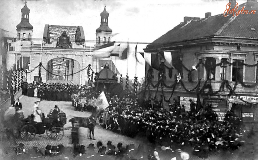 Советск - Тильзит. Открытие моста королевы Луизы  18 октября 1907 года.