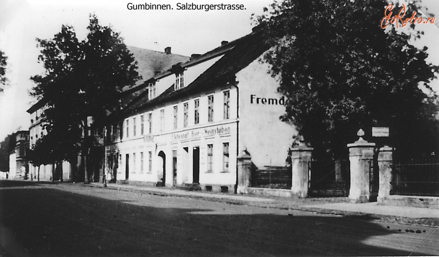 Гусев - Gumbinnen. Salzburgerstrasse (Hospitalstrasse) Гусев улица Менделеева.