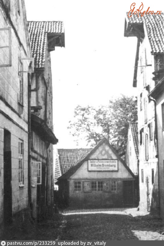 Правдинск - Speicher in den Hinterstrassen 1900—1945, Россия, Калининградская область, Правдинск