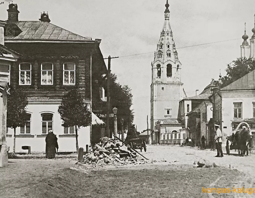 Калуга - Калуга  - Российский город.  Улица Спасозаверхская.  1910 год.