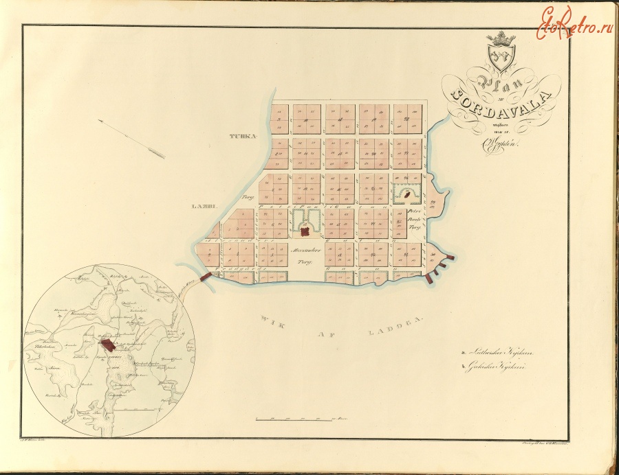 Сортавала - План города Сортавала, 1840 год