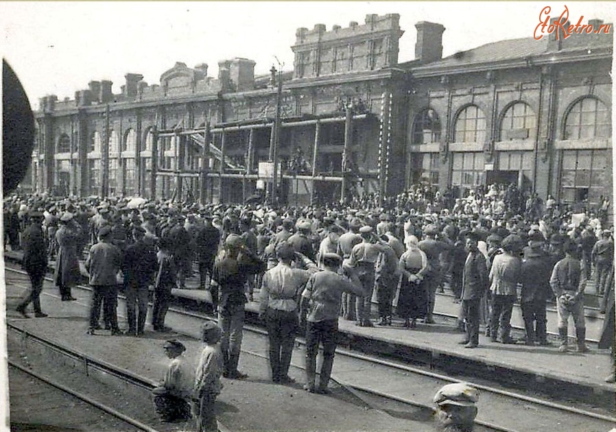 Тайга - Приезд руководителя Чехословацкого корпуса генерала Гайды на станцию Тайга. Май 1918