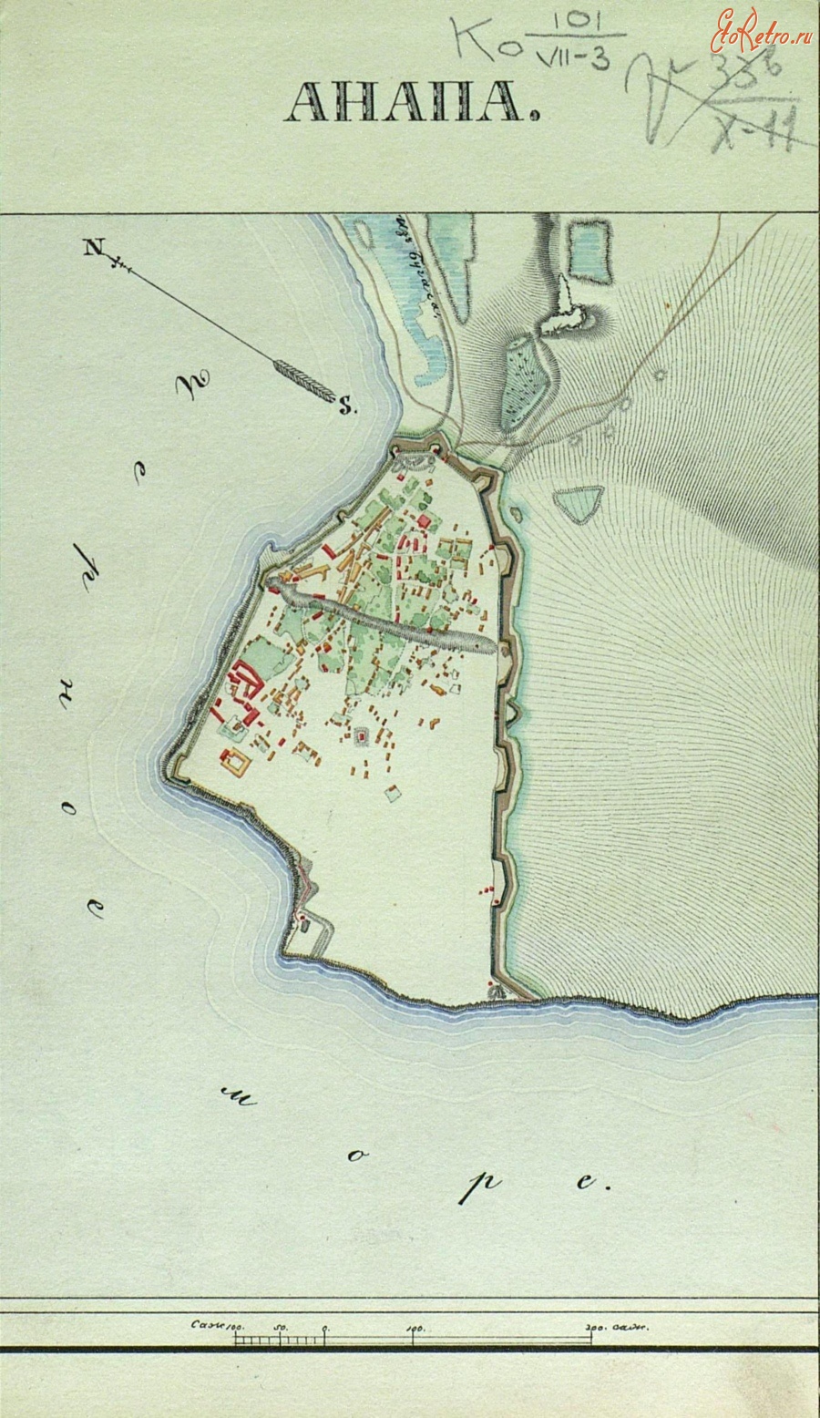 Анапа - план Анапы, 1830 год