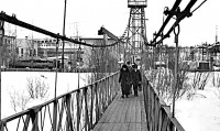 Магаданская область - Посёлок Оротукан. Подвесной мост. 2009