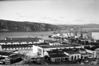 Мурманск - Панорама порта и судоверфи 1975, Россия, Мурманская область, Мурманск