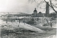  - Георгиевская церковь 1740-1746, колокольня 1852 г.  во время оккупации 1941-1943 гг в Болхове