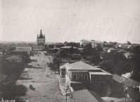 Сапожок - Вид на Успенский собор с востока, улица Большая.