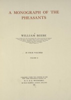 Разное - Монография Фазаны, том II, 1921
