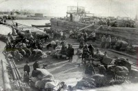 Маркс - Беженцы от голода на пристани Баронска (Марксштадта)
