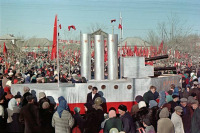 Красный Кут - Демонстрация в честь 50-летия Великого Октября