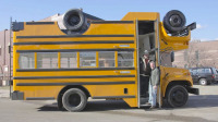 Смешное - Школьный автобус-перевёртыш.