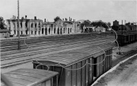 Рославль - Разрушенный железнодорожный вокзал станции Рославль во время оккупации 1941-1943 гг