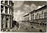 Москва - Москва. Улица Горького. Изогиз. 1953.  Открытка