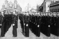 Москва - Краснофлотцы на военном параде в Москве. 1937 г.