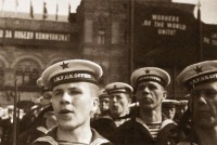 Москва - Краснофлотцы на военном параде в Москве. СССР, 1937 г.