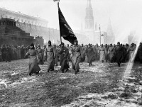 Москва - Участники военного парада на Красной площади в день празднования 10-й годовщины Октябрьской революции 1927, Россия, Москва,