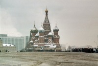 Москва - Собор Василия Блаженного и очередь в мавзолей Ленина 1987—1988, Россия, Москва,
