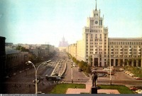 Москва - Вид на площадь Маяковского и Садовое кольцо 1973—1979, Россия, Москва,
