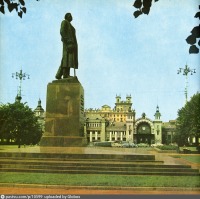 Москва - Памятник Горькому на Площади Белорусского вокзала 1967, Россия, Москва,