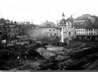 Москва - Снос Китайгородской стены рядом с Театральным проездом 1934, Россия, Москва,