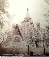 Москва - Храм Воскресения Христова в Сокольниках. Вид со стороны паперти