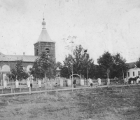 Ефремов - г.Ефремов.  Преображенское кладбище, церковь. 1910 год.