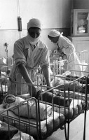 Санкт-Петербург - Медицинские сестры укладывают новорожденных