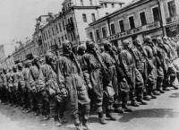 Киев - 1941 г. Парад в Киеве на Крещатике. .