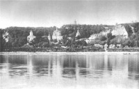 Киев - Київ.  Видубицькій монастир з боку озера.