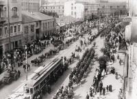 Киев - Київ.  Спільний  парад польських  військ і  солдат  УНР  9 мая 1920 року.