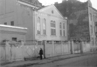 Львов - Вид западного фасада синагоги на ул. Бр. Михновских      (бывш. Московская).