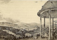 Трускавец - Трускавець. Вигляд зі сходу, А. Тітц, 1854