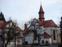 Трускавец - Трускавець.  Костел польський і будинок священника.