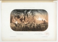 Севастополь - Русские солдаты и горящий Севастополь ночью 6 сентября 1855