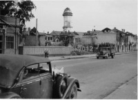 Могилёв - Вид на башню ратуши в Могилёве во время оккупации 1941-1944