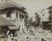 Индия - Городская улица в Индии. 1900