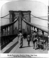 Нью-Йорк - Brooklyn Bridge New York City 1899 Pedestrian Crossing США,  Нью-Йорк (штат), Нью-Йорк, Бруклин