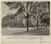 Нью-Йорк - Манхэттен. Пятая авеню и 78-я улица, 1899
