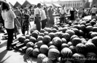 Саратов - Торговля арбузами на Сенном рынке