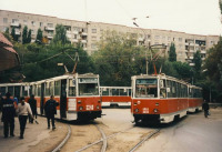 Саратов - Трамваи на линейной станции 