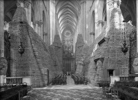 Франция - Амьенский собор во время Второй Мировой войны.