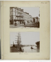 Франция - Нант. Улица города и корабли на Луаре, 1898
