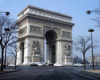 Париж - Триумфальная арка (1836) на площади Шарля де Голля в Париже, Франция. 1973 год