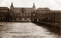 Париж - Paris Inondations 1910 Guichets du Louvre et Pont Caroussel Франция , Метрополия Франция , Иль-де-Франс , Париж