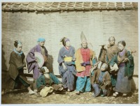 Япония - Выступление уличных актёров, 1870-1879