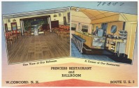 Старые магазины, рестораны и другие учреждения - Ресторан Принцесса и Бальный зал, Конкорд, Нью-Гемпшир